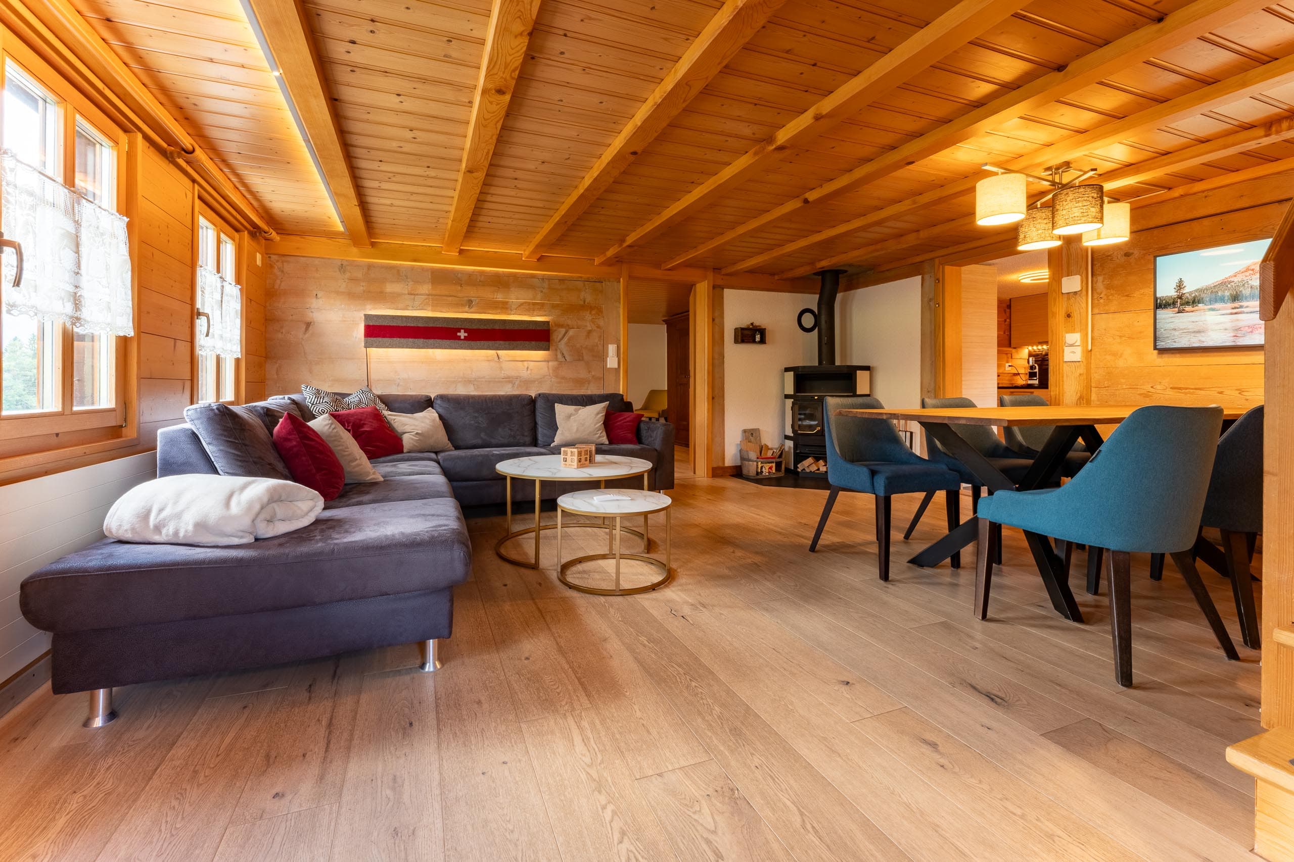 Chalet Rösi Adelboden — Wohnzimmer